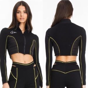 I.AM.GIA Luna Cropped Jacket XS Black Zip Up